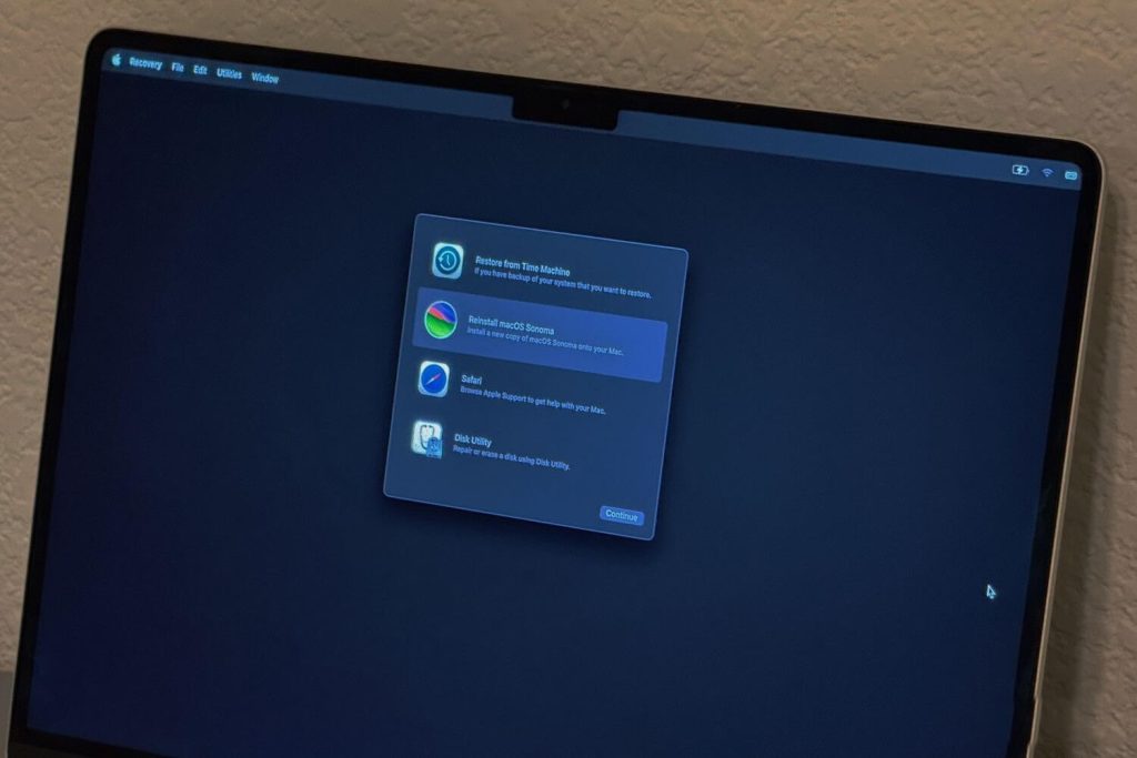 uninstall and install of macos