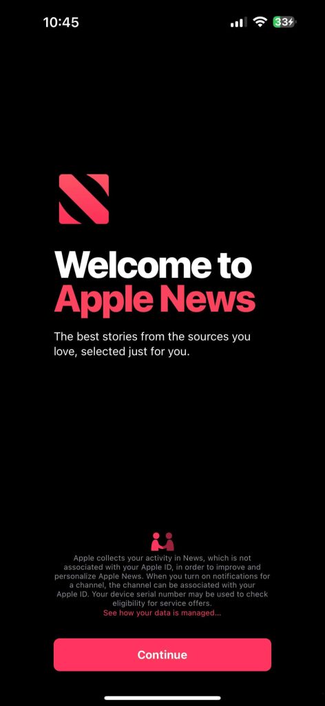 apple news splash