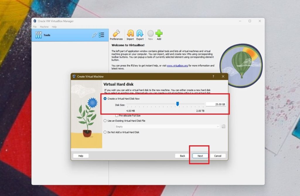 install ubuntu in virtualbox