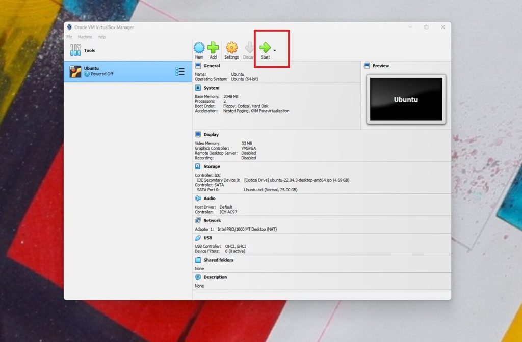 ubuntu virtualbox